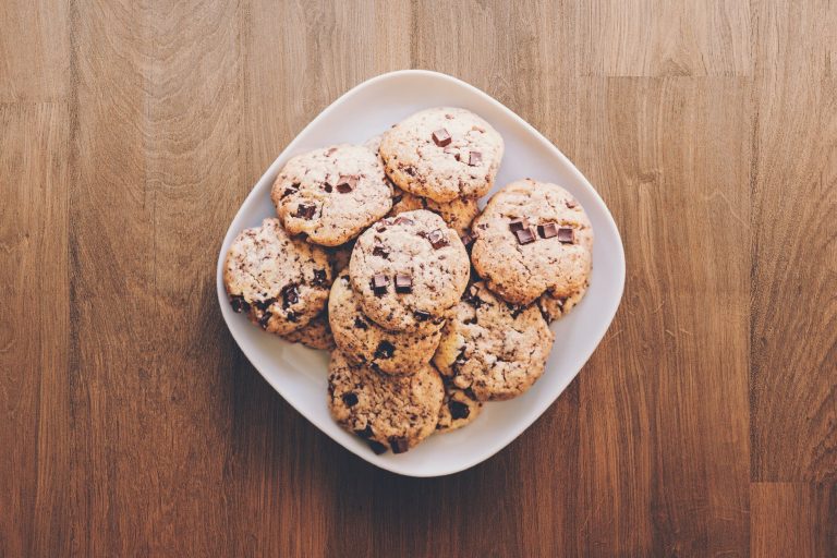 Cookies on wooden table