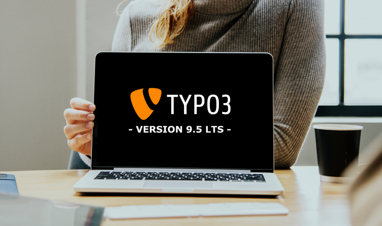 TYPO3 Version 9.5 Laptop Screen